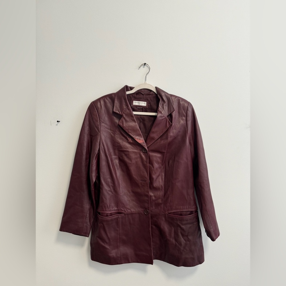 Preston & York Burgundy Leather Jacket